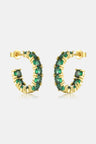 Inlaid Zircon C-Hoop Earrings king-general-store-5710.myshopify.com