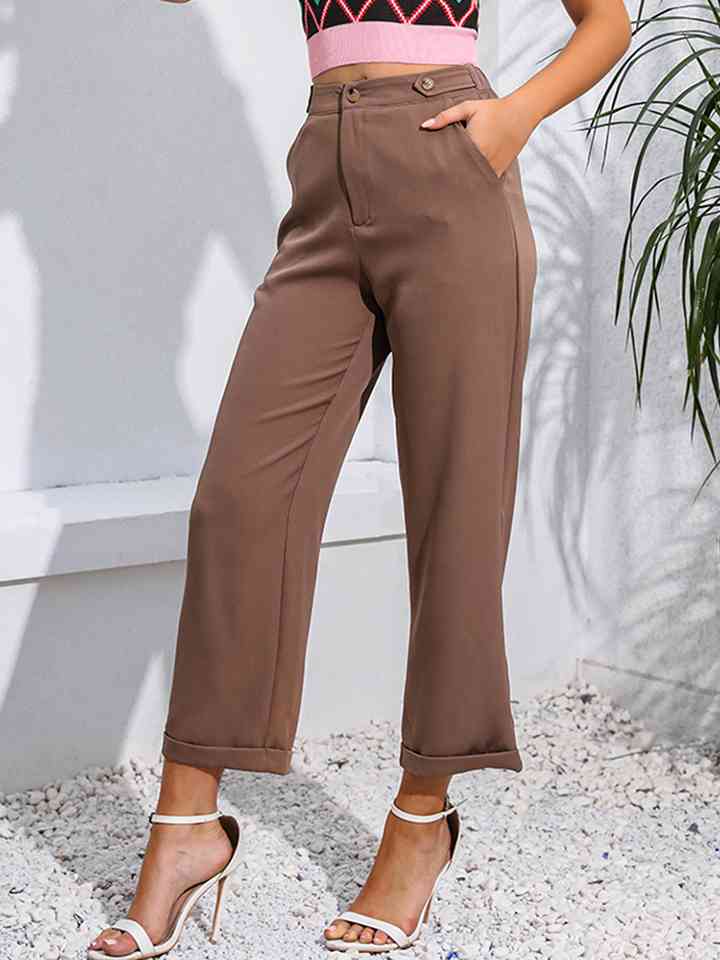 Cropped Straight Leg Pants king-general-store-5710.myshopify.com