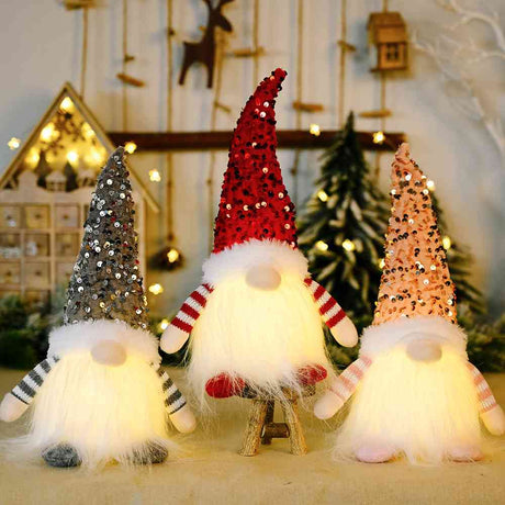 Sequin Light-Up Faceless Gnome king-general-store-5710.myshopify.com