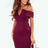 Off-Shoulder Zip-Back Slit Dress king-general-store-5710.myshopify.com