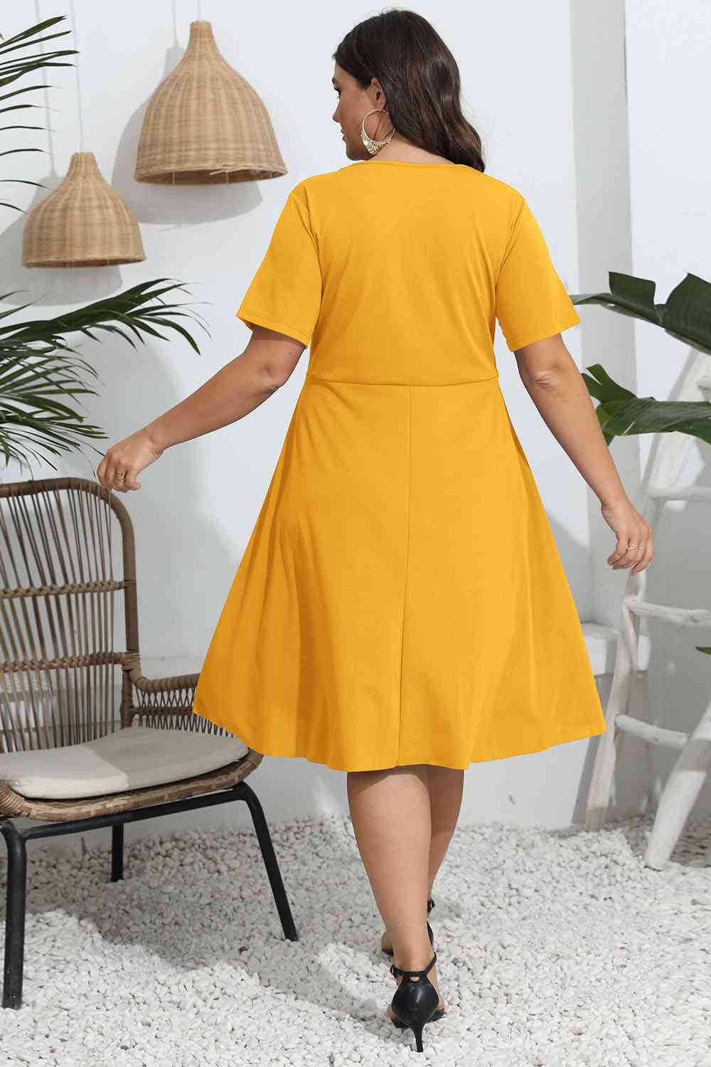 Plus Size Round Neck Openwork Dress king-general-store-5710.myshopify.com