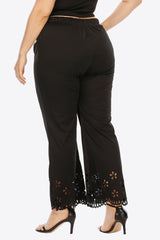 Plus Size Openwork Elastic Waist Pants king-general-store-5710.myshopify.com