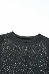 Rhinestone Round Neck Long Sleeve Bodysuit king-general-store-5710.myshopify.com