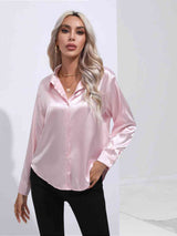 Collared Neck Buttoned Long Sleeve Shirt king-general-store-5710.myshopify.com