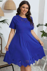 Plus Size Round Neck Openwork Dress king-general-store-5710.myshopify.com