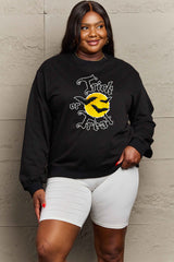 Simply Love Full Size TRICK OR TREAT Graphic Sweatshirt king-general-store-5710.myshopify.com