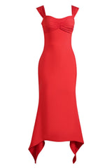 Ruched Sweetheart Neck Hem Detail Dress king-general-store-5710.myshopify.com