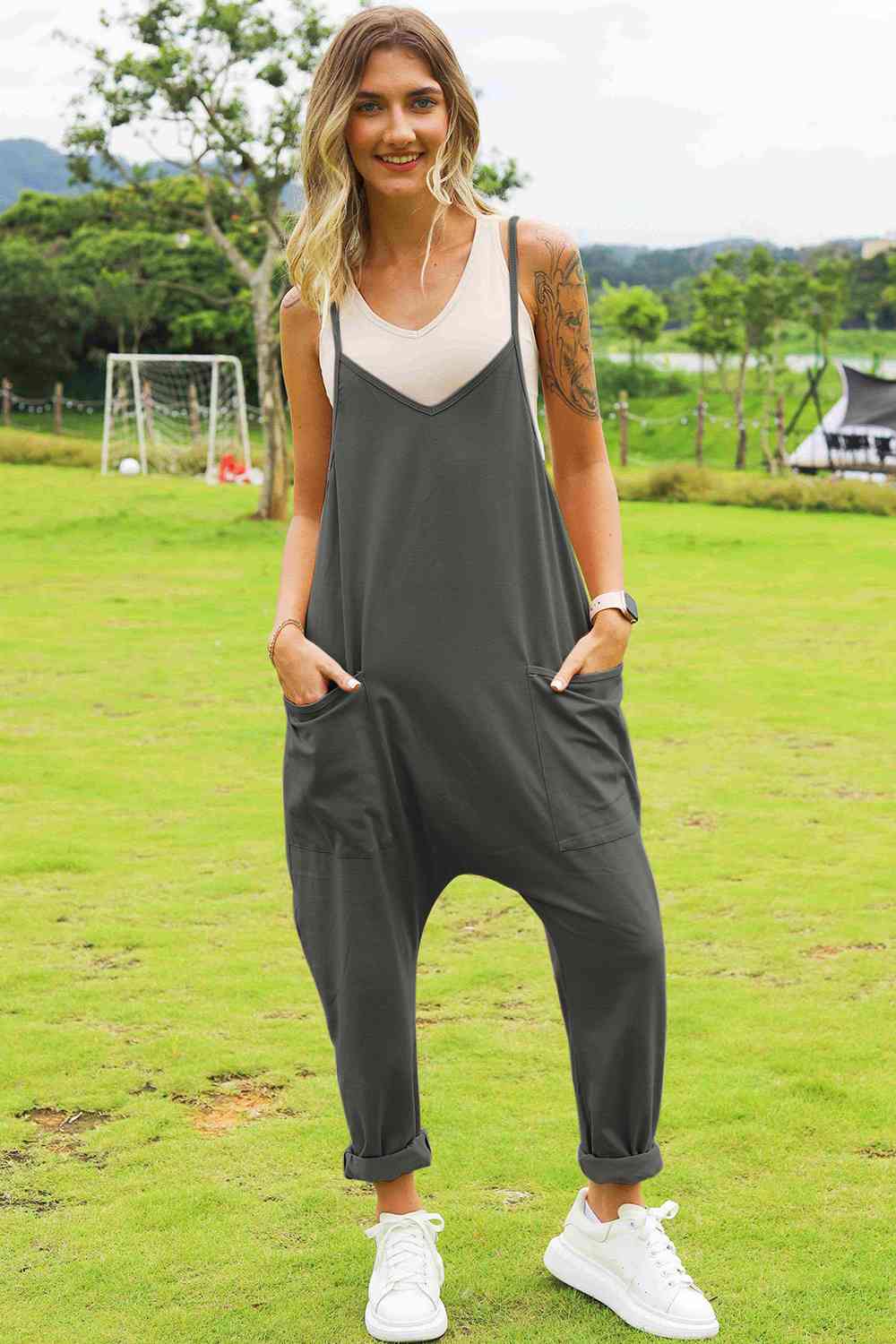 Double Take Full Size Sleeveless V-Neck Pocketed Jumpsuit king-general-store-5710.myshopify.com