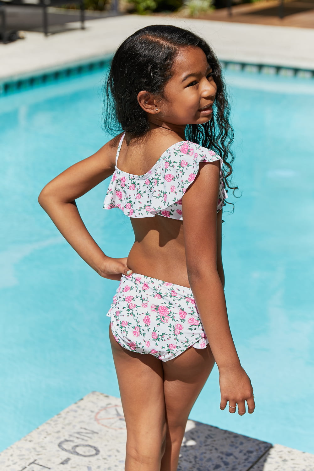 Marina West Swim Float On Ruffle Two-Piece Swim Set in Roses Off-White king-general-store-5710.myshopify.com