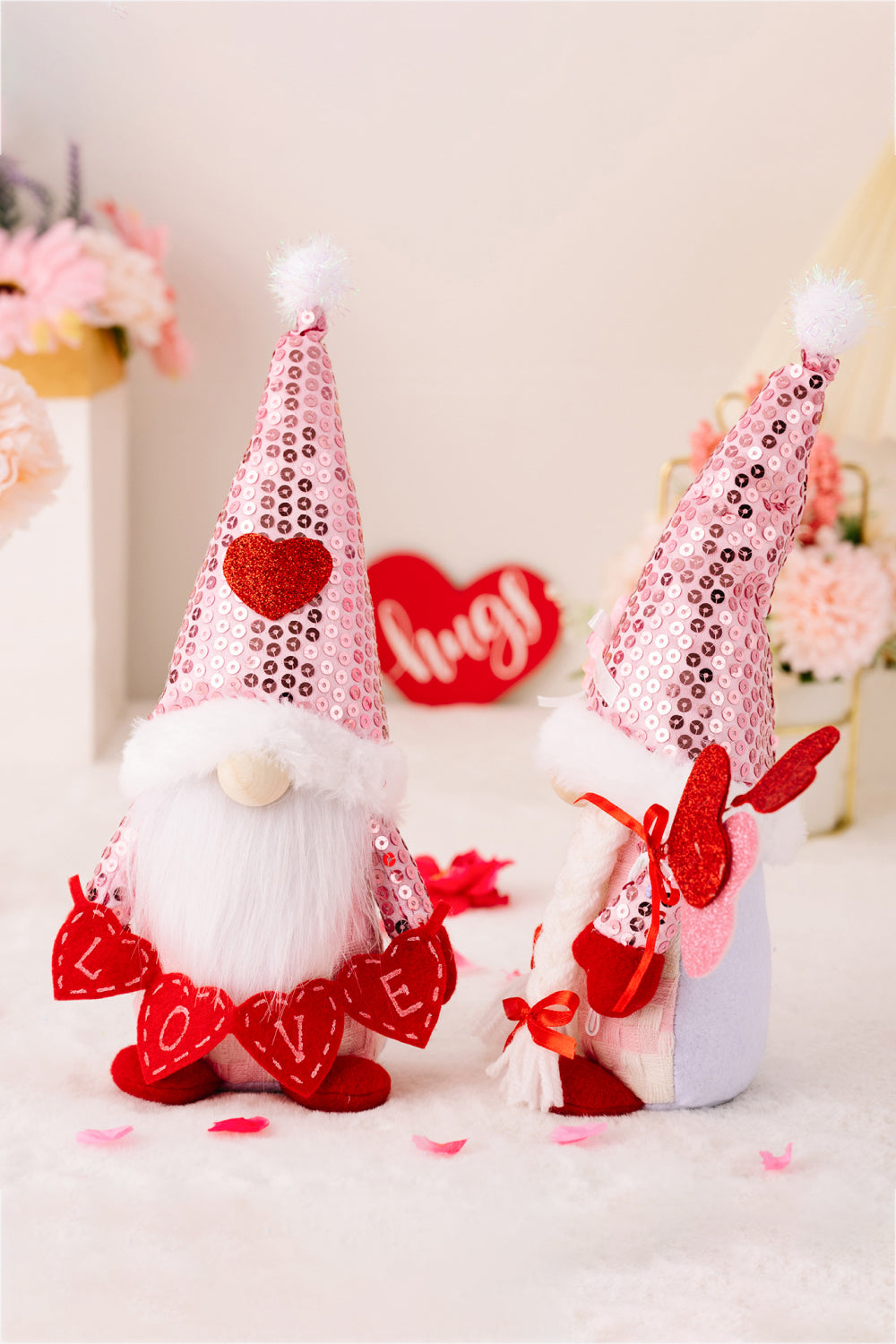 Mother's Day Sequined Heart Pointed Hat Faceless Gnome king-general-store-5710.myshopify.com