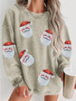 Sequin Santa Patch Ribbed Sweatshirt king-general-store-5710.myshopify.com