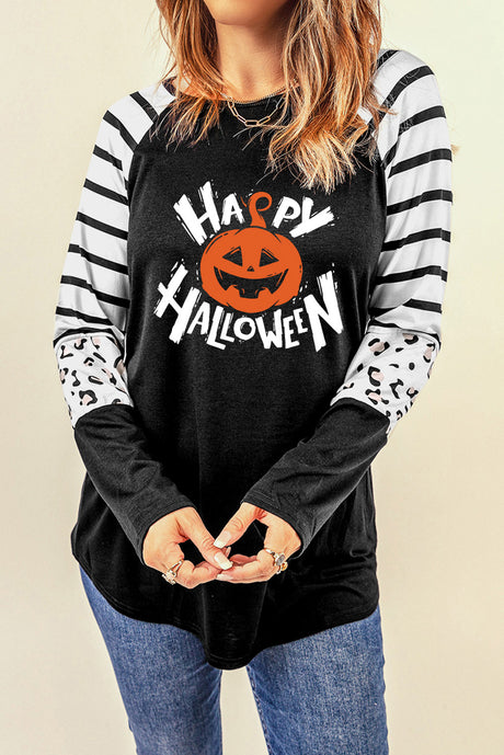 HAPPY HALLOWEEN Graphic Long Sleeve T-Shirt king-general-store-5710.myshopify.com