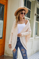 Mixed Knit Open Front Dolman Sleeve Cardigan king-general-store-5710.myshopify.com