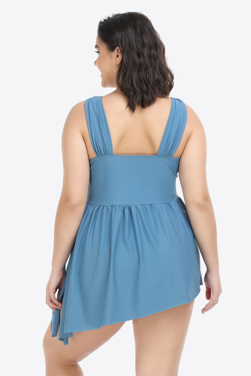 Plus Size Plunge Sleeveless Two-Piece Swimsuit king-general-store-5710.myshopify.com