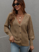 Double Take Rib-Knit Plunge Raglan Sleeve Cardigan king-general-store-5710.myshopify.com