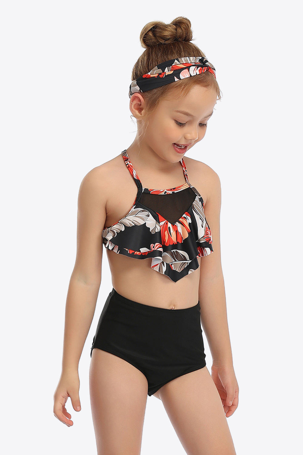 Botanical Print Ruffled Two-Piece Swim Set king-general-store-5710.myshopify.com