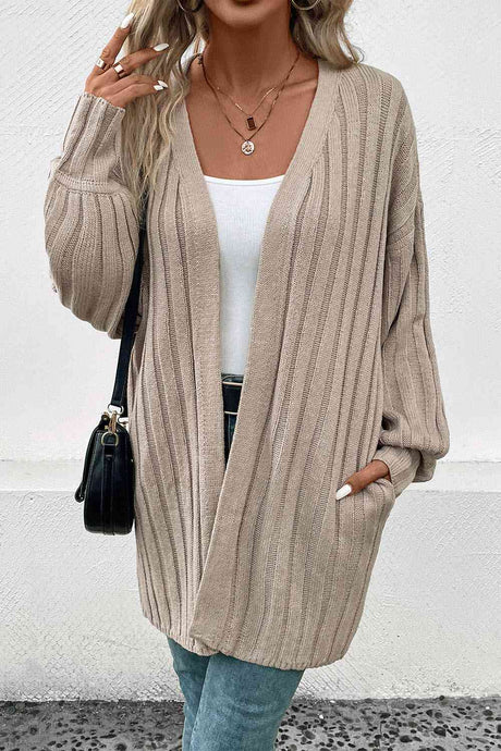 Open Front Cardigan with Pockets king-general-store-5710.myshopify.com