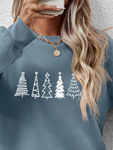 Christmas Tree Graphic Drop Shoulder Sweatshirt king-general-store-5710.myshopify.com