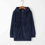 Quarter-Zip Drawstring Teddy Hoodie king-general-store-5710.myshopify.com