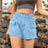 High-Waist Denim Shorts with Pockets king-general-store-5710.myshopify.com