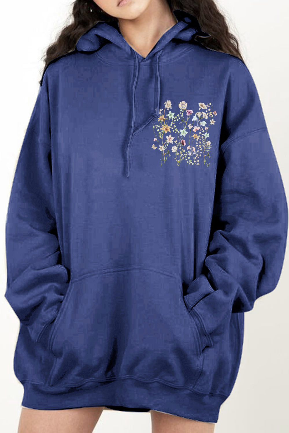 Simply Love Full Size Flower Graphic Dropped Shoulder Hoodie king-general-store-5710.myshopify.com