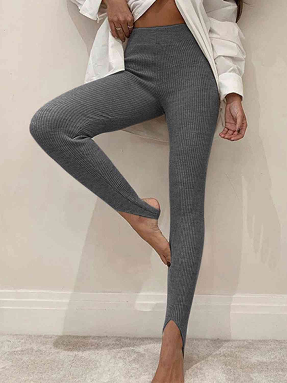 Ribbed Mid Waist Leggings king-general-store-5710.myshopify.com