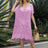 V-Neck Short Sleeve Fringe Hem Knit Dress king-general-store-5710.myshopify.com