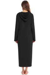 Zip Front Hooded Night Dress with Pockets king-general-store-5710.myshopify.com