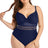 Plus Size Spliced Mesh Tie-Back One-Piece Swimsuit king-general-store-5710.myshopify.com