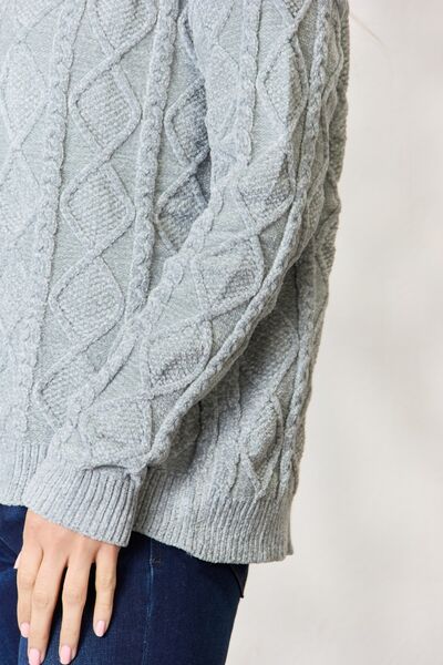 BiBi Cable Knit Round Neck Sweater king-general-store-5710.myshopify.com