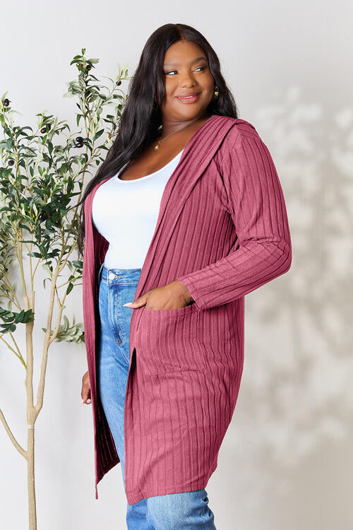 Basic Bae Full Size Ribbed Open Front Long Sleeve Cardigan king-general-store-5710.myshopify.com