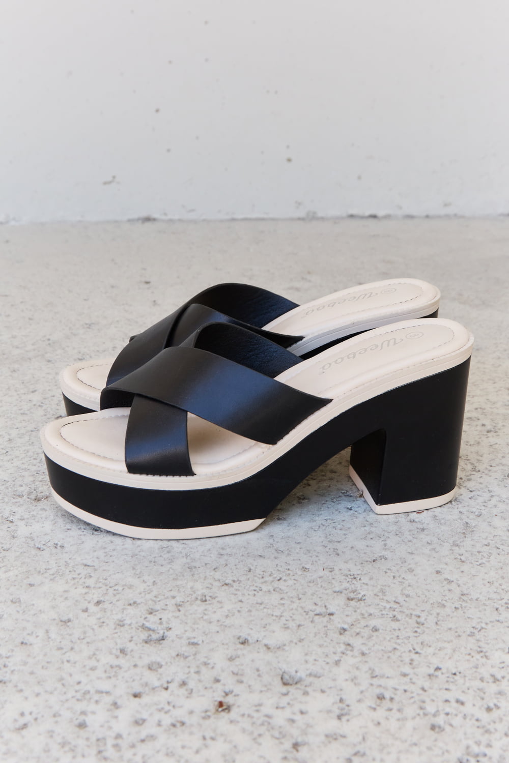 Weeboo Cherish The Moments Contrast Platform Sandals in Black king-general-store-5710.myshopify.com