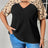 Plus Size Chain Detail V-Neck Raglan Sleeve Blouse king-general-store-5710.myshopify.com