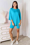 Basic Bae Full Size Soft Rayon Three-Quarter Sleeve Top and Shorts Set king-general-store-5710.myshopify.com