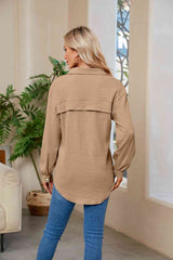 Collared Neck Buttoned Long Sleeve Shirt king-general-store-5710.myshopify.com