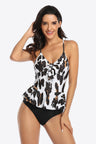 Printed Ruffled Halter Neck One-Piece Swimsuit king-general-store-5710.myshopify.com