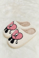 Melody Love Heart Print Plush Slippers king-general-store-5710.myshopify.com