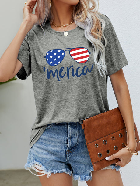 US Flag Glasses Graphic Tee king-general-store-5710.myshopify.com