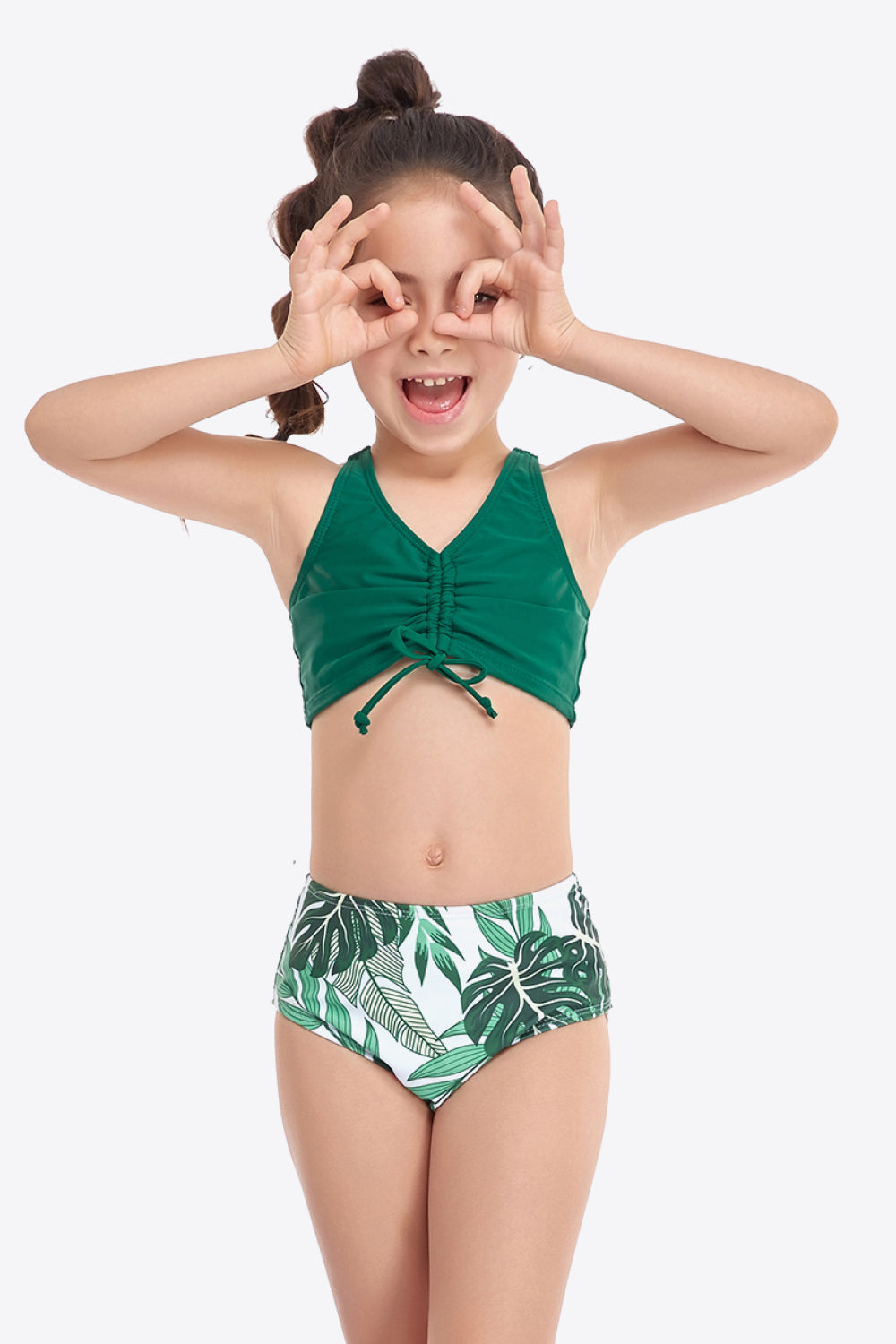 Printed Drawstring Ruched Two-Piece Swim Set king-general-store-5710.myshopify.com