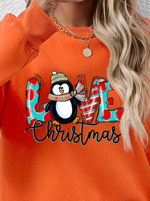 LIVE CHRISTMAS Drop Shoulder Round Neck Sweatshirt king-general-store-5710.myshopify.com