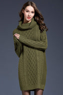 Woven Right Full Size Mixed Knit Cowl Neck Dropped Shoulder Sweater Dress king-general-store-5710.myshopify.com