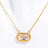 Copper 14K Gold Pleated Pendant Necklace king-general-store-5710.myshopify.com