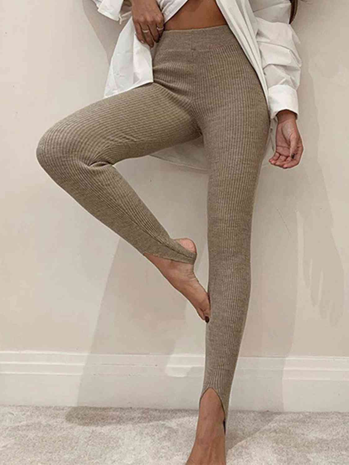 Ribbed Mid Waist Leggings king-general-store-5710.myshopify.com