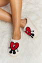 Melody Love Heart Print Plush Slippers king-general-store-5710.myshopify.com