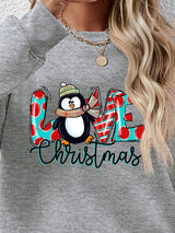 LIVE CHRISTMAS Drop Shoulder Round Neck Sweatshirt king-general-store-5710.myshopify.com