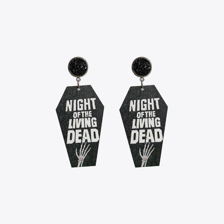 Coffin Shape Wooden Dangle Earrings king-general-store-5710.myshopify.com