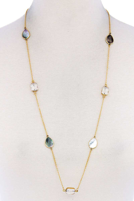 7 Stones Trendy Necklace - Kings Crown Jewel Boutique