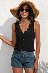 Buttoned Deep V Tank king-general-store-5710.myshopify.com