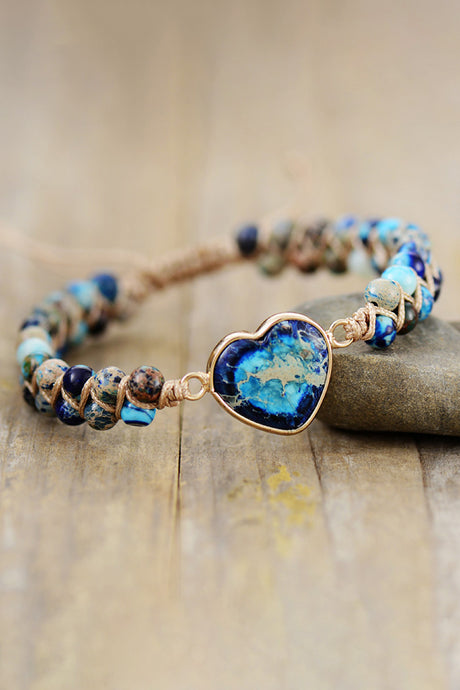 Handmade Heart Shape Natural Stone Bracelet king-general-store-5710.myshopify.com