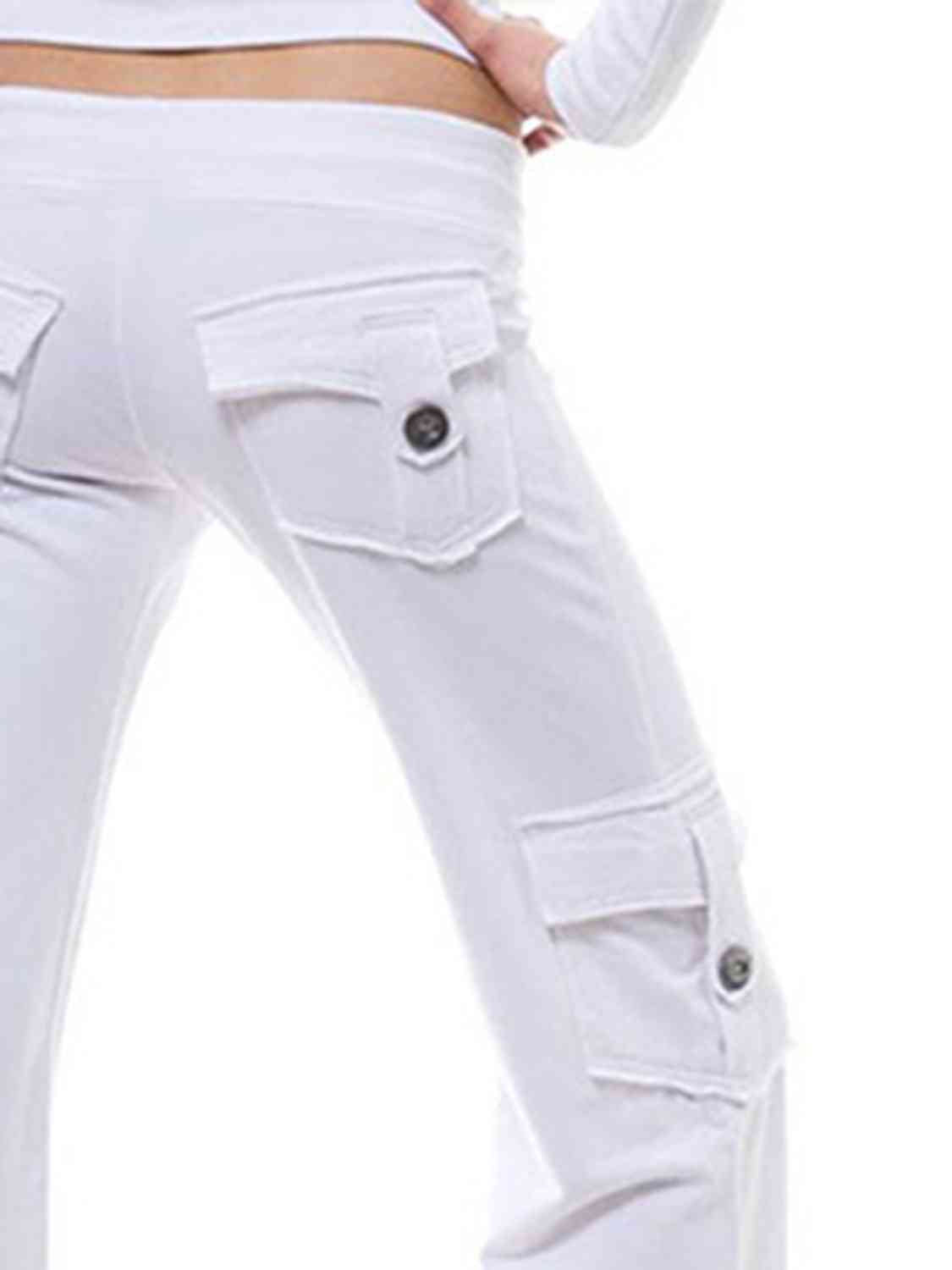 Mid Waist Pants with Pockets king-general-store-5710.myshopify.com